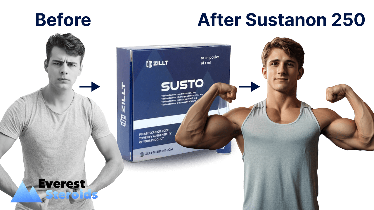 Sustanon 250 before and after
